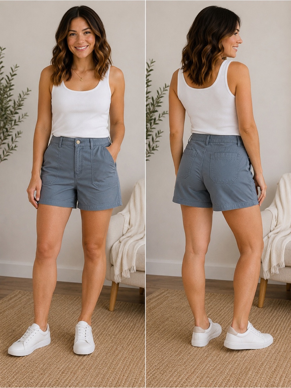 Lee Women's Light Blue Bermuda Shorts